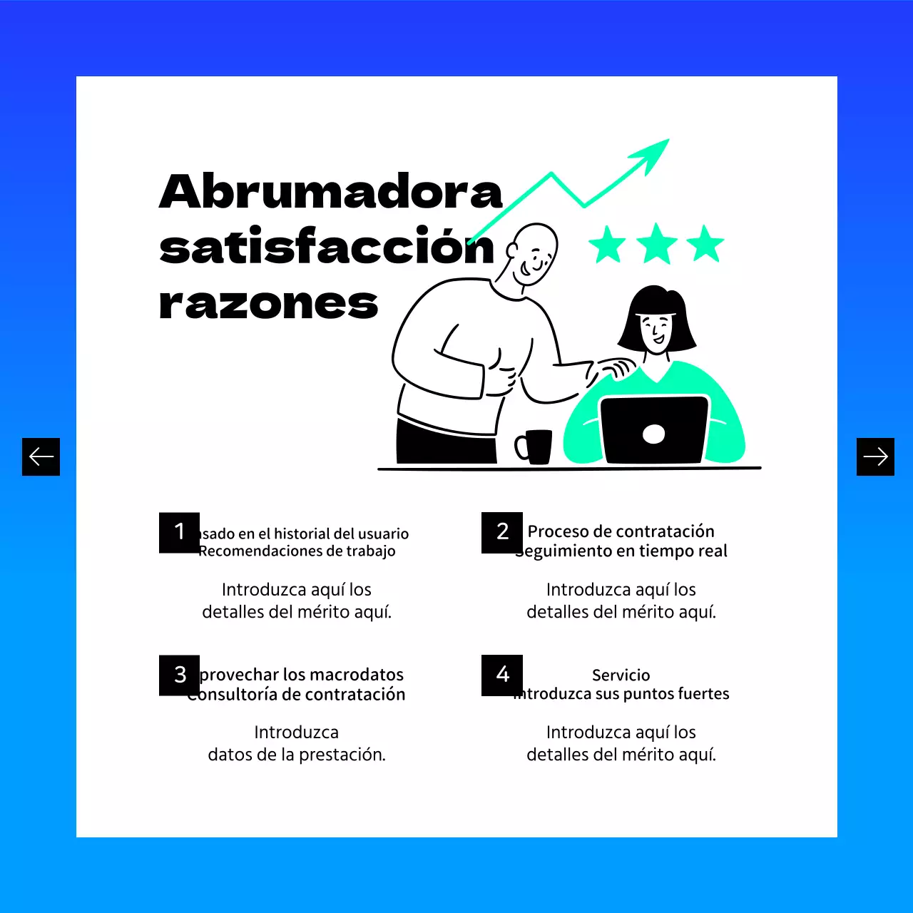 Promoción de la moderna plataforma de búsqueda de empleo Blue and Mint