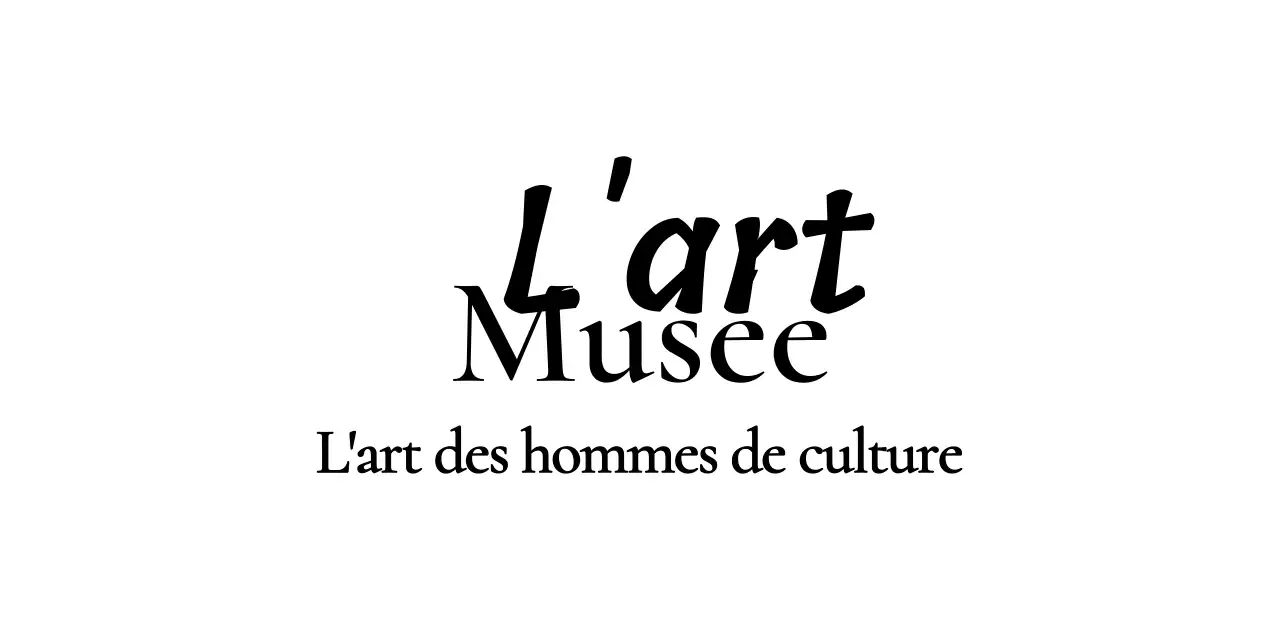 Logo de musée avec un concept cursif de classe
