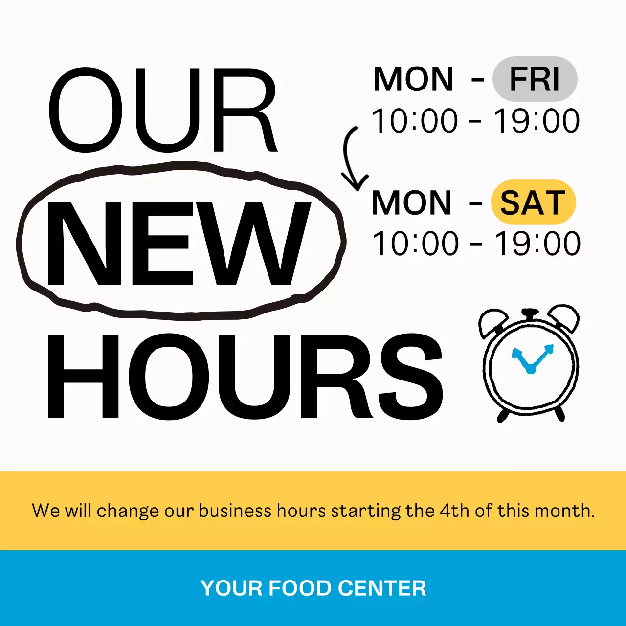 Black Simple Business Announcement Social Media Post