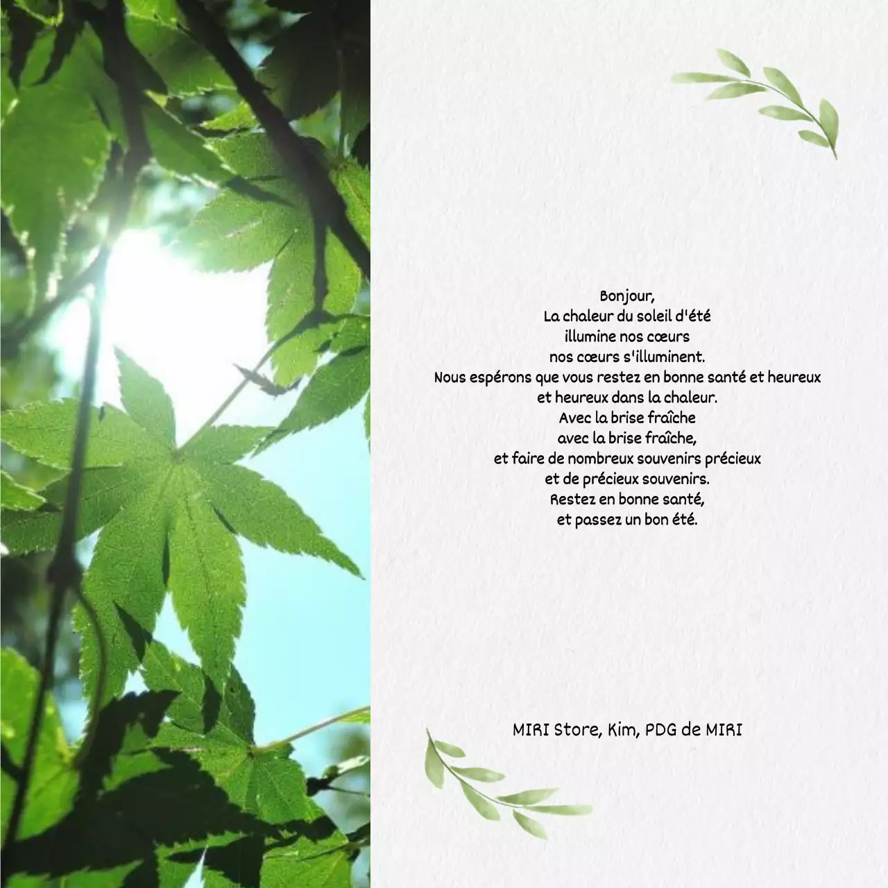 Collection de vœux d'été en calligraphie simple en bleu clair et bleu