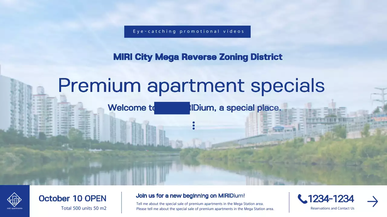 Apartemen modern dijual dengan warna putih dan biru tua