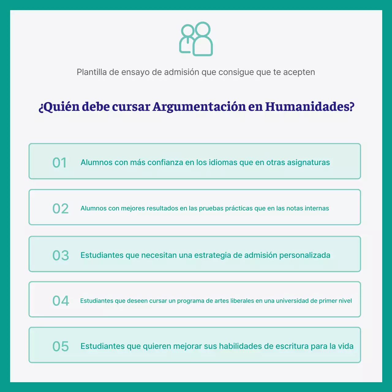 Ensayo de selectividad simple verde y azul marino promoción escolar