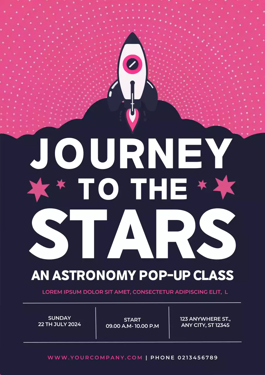 Pink Modern Astronomy Event Poster