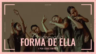 Promociona una cubierta de danza moderna en rosa y caqui