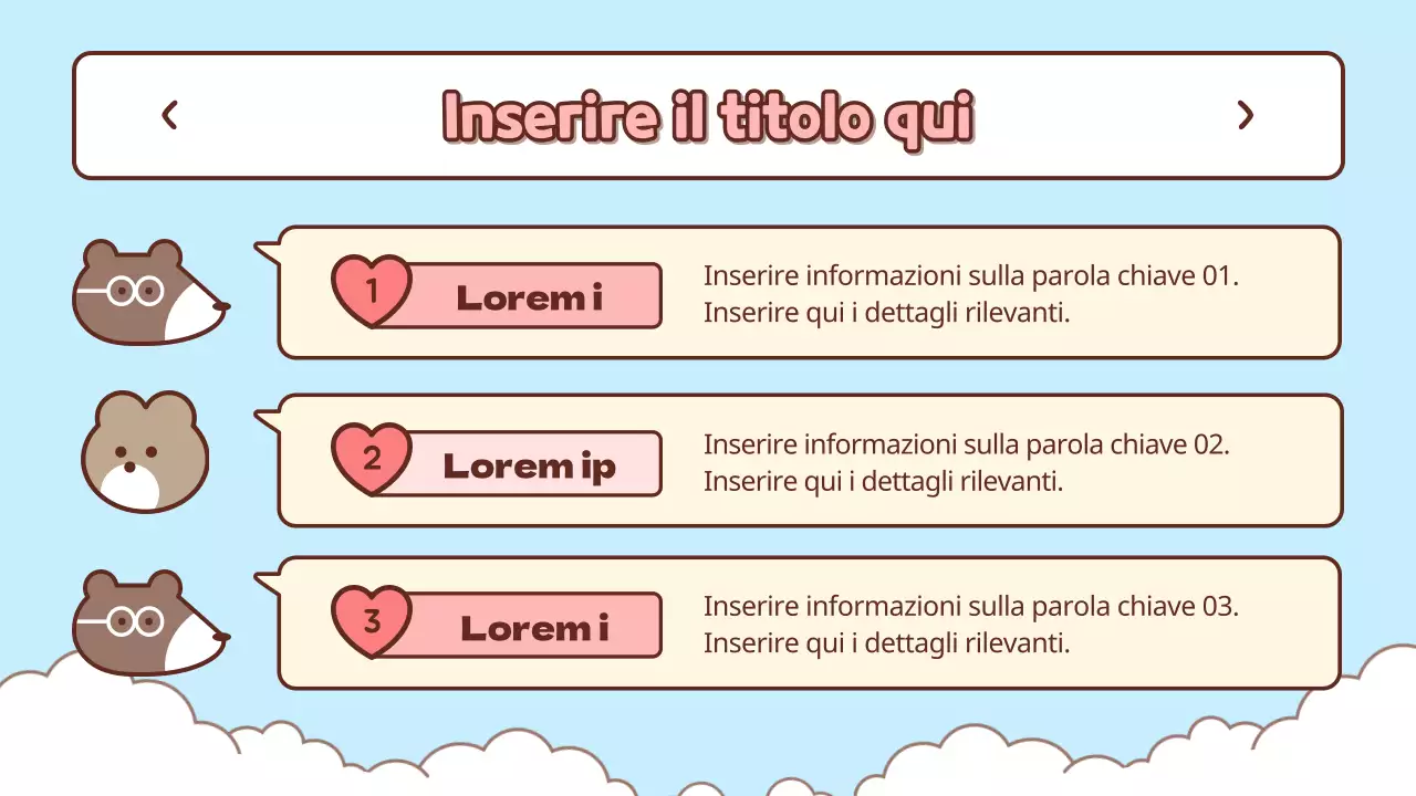 Materiale didattico introduttivo di colore azzurro e rosa, molto carino