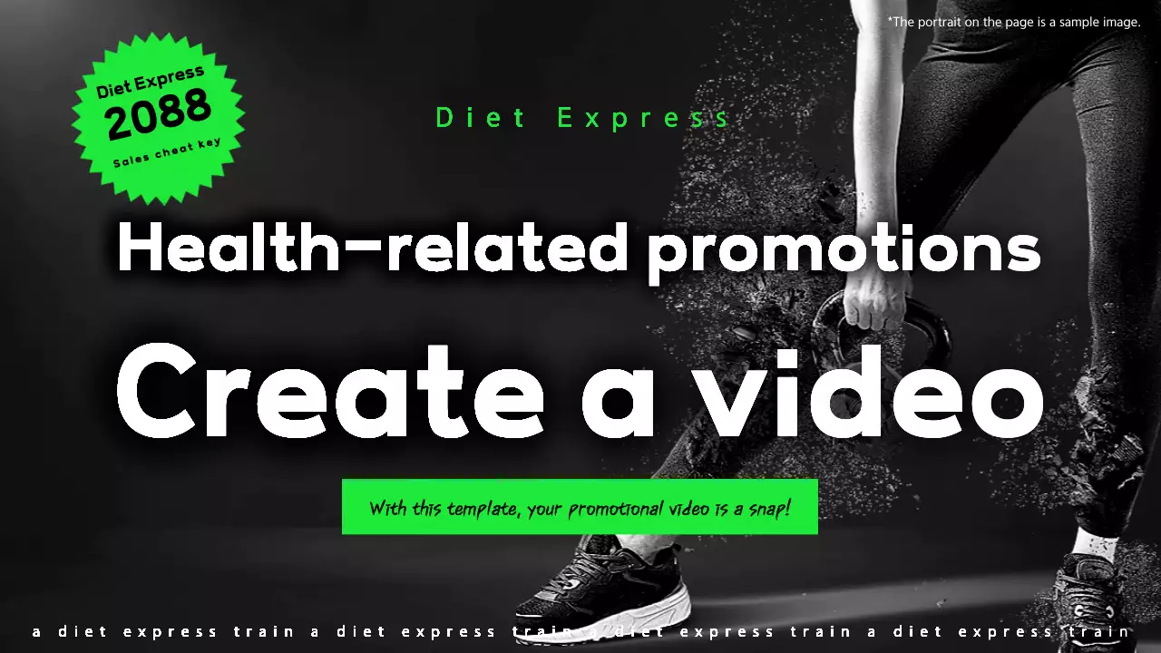 Promosikan gym Anda dengan aksen hitam dan hijau limau