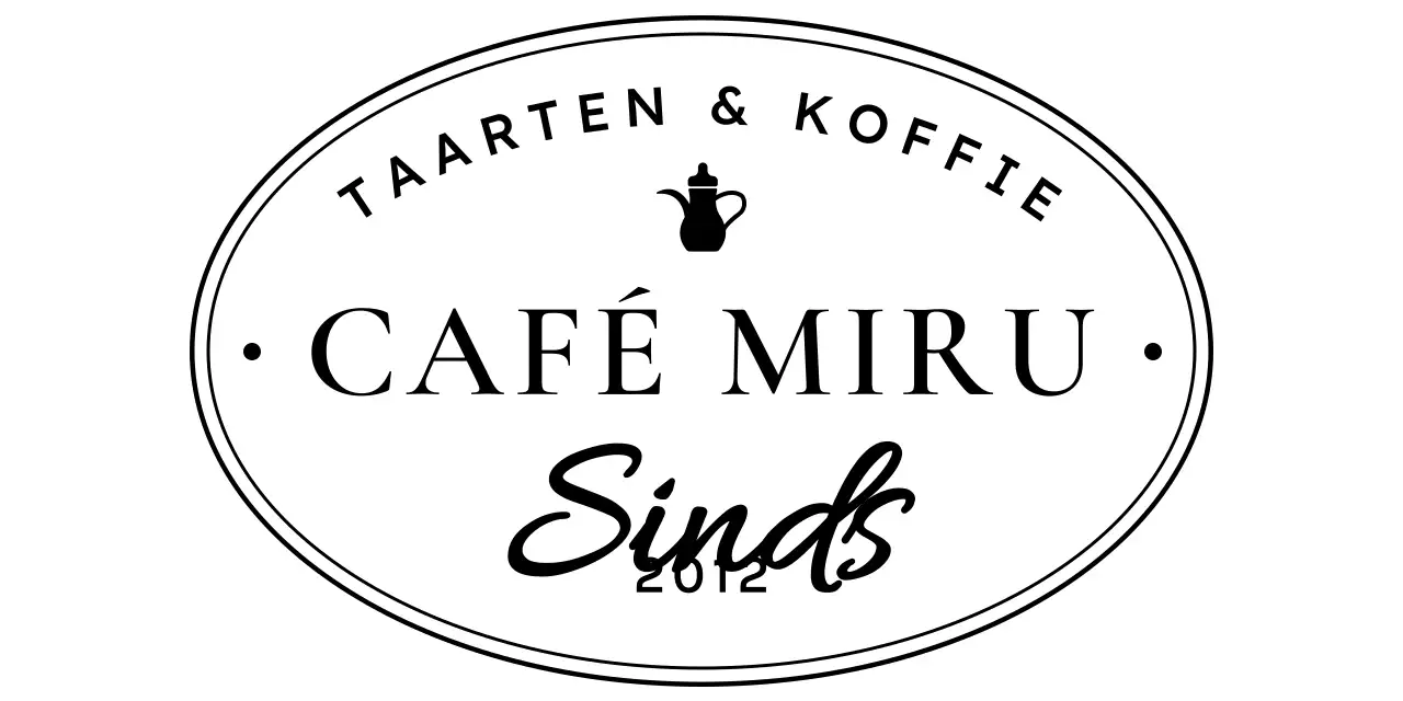 Dessert cafe logo met luxe cirkelvormige lijn frame concept