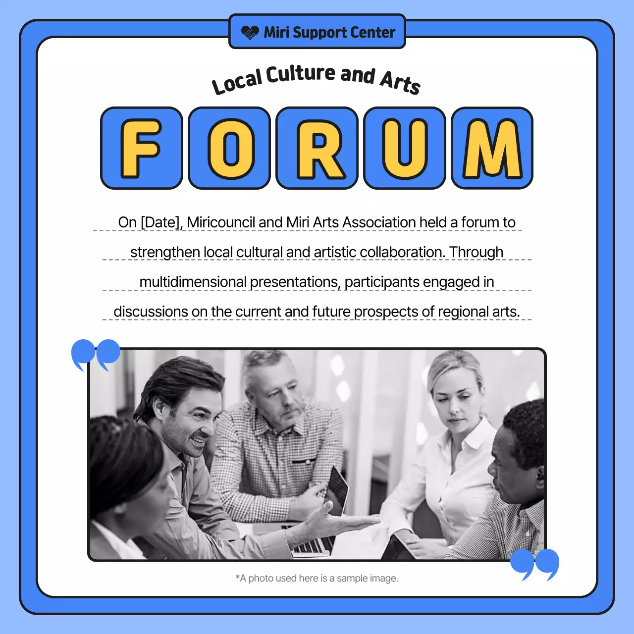 Blue Minimal Culture Report Instagram Carousel