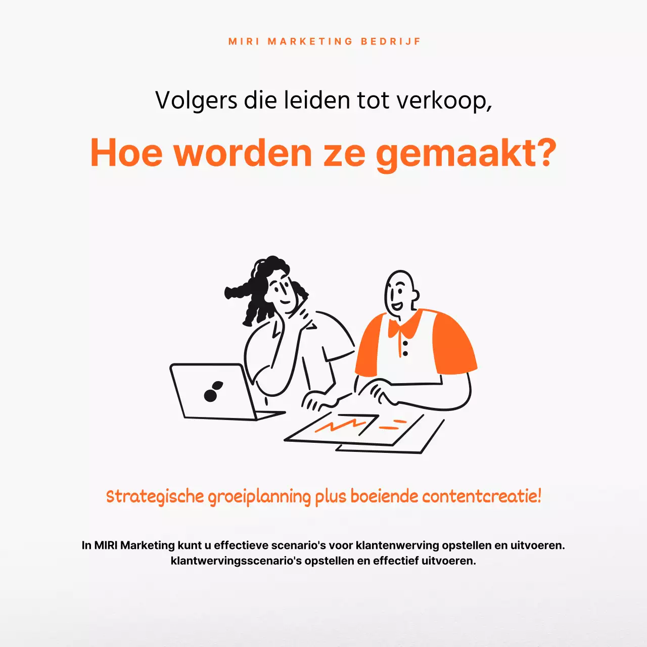 Promoot je marketingadvies in oranje en zwart