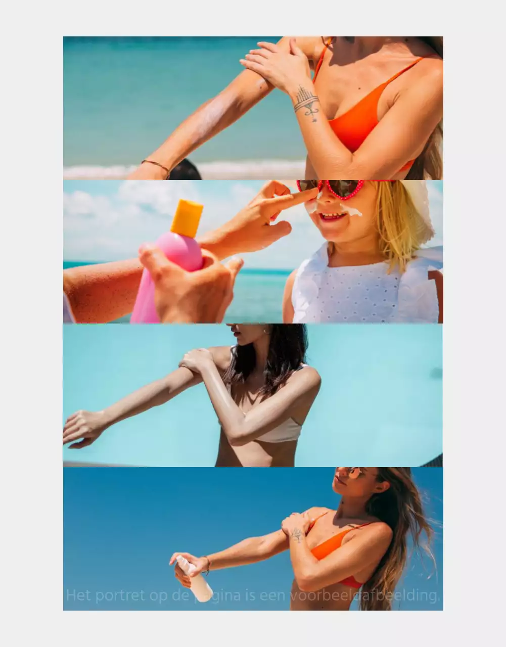 Een eenvoudige witte en oranje zonnebrandprimer