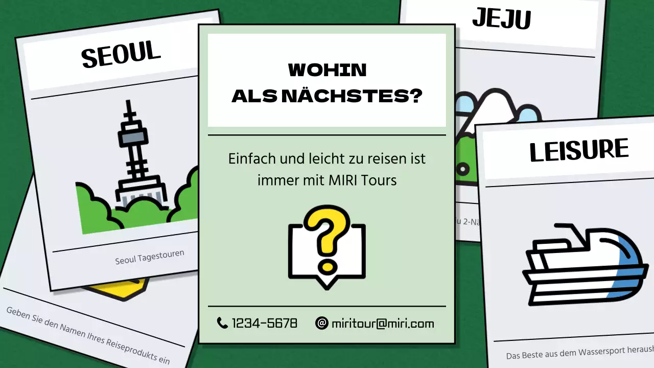 Förderung des inländischen Pauschaltourismus im Stil eines grün-blauen Brettspiels mit Pfiff