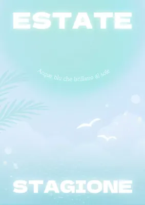 Un mare di blu estivo di tendenza in azzurro e menta post.