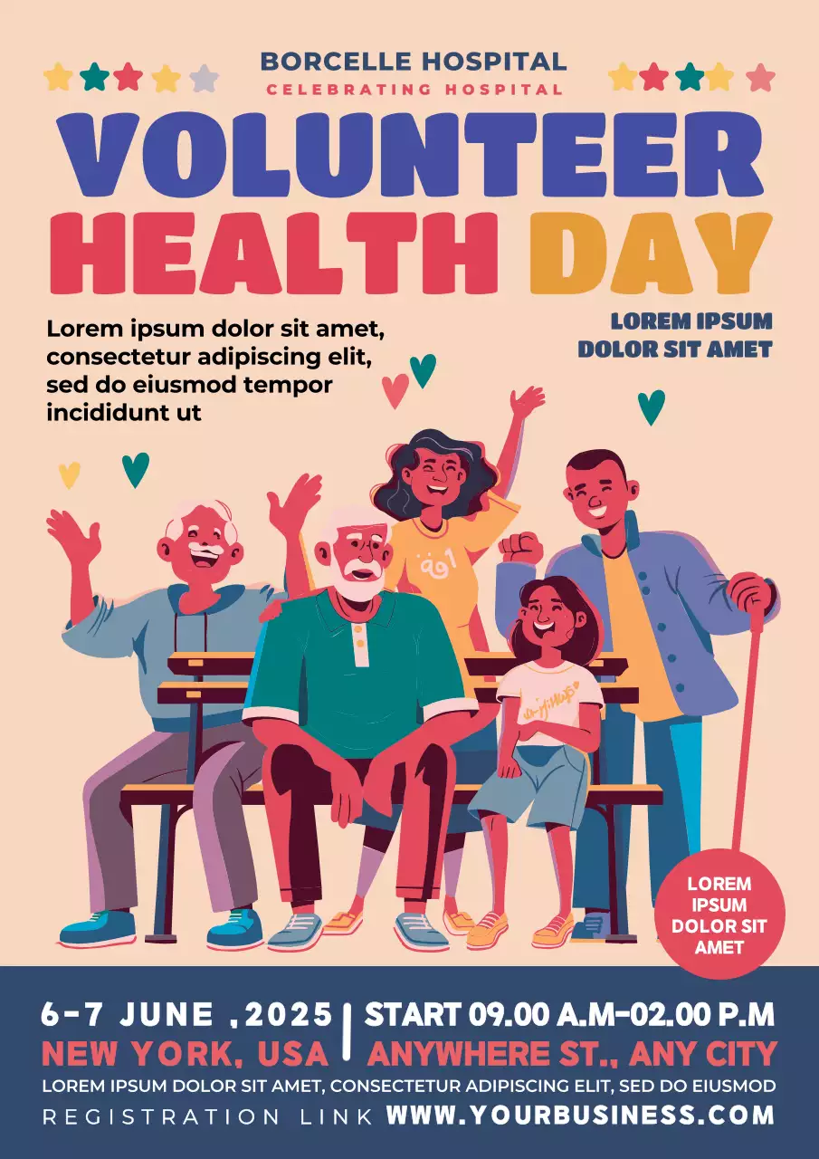 Beige Modern Health Event Announcement Poster