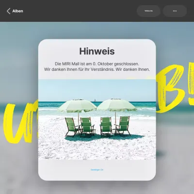Trendige Verschlussankündigungen in Gelb und Hellblau