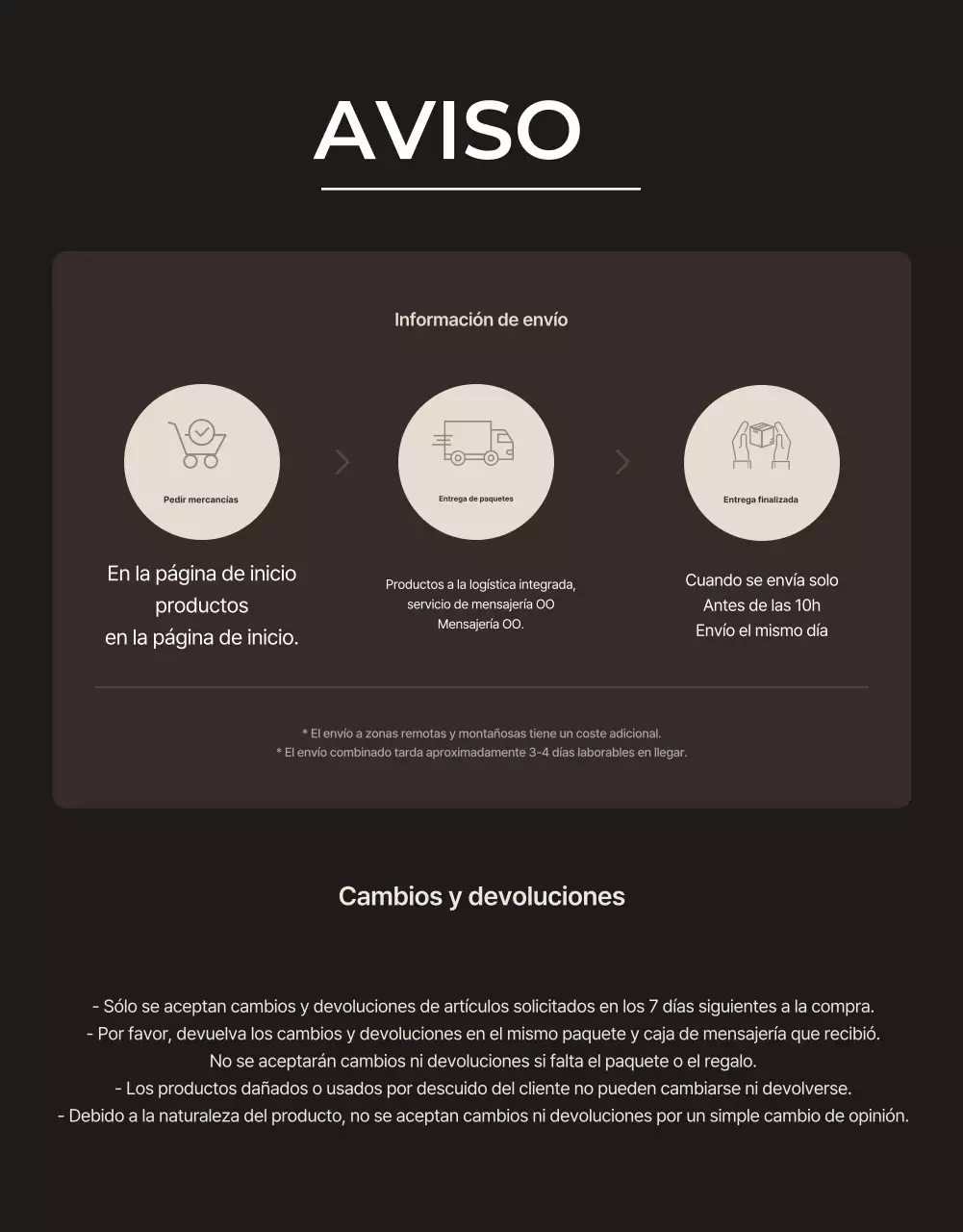 Anuncio de moda sencillo en beige