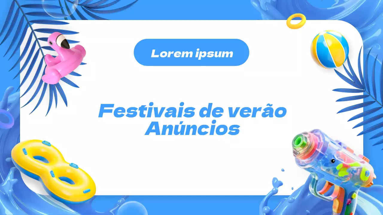 Anúncio do Festival verão Azul