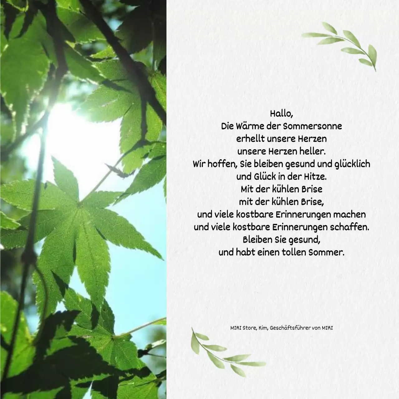 Einfache Kalligraphie Sommergrüße Sammlung in hellblau und blau