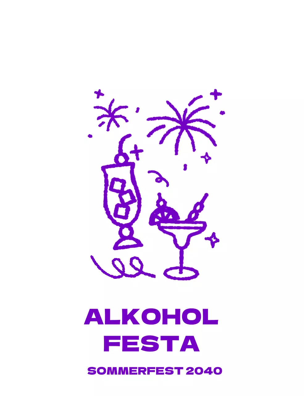 Festivalartikel mit Graffiti auf verschieden geformten Trinkgläsern