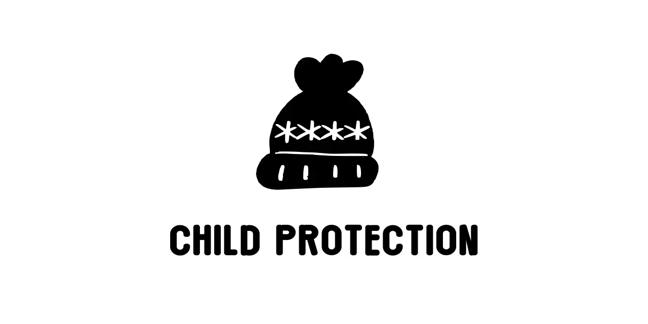 Campaign logo with a cute knitting hat illustration