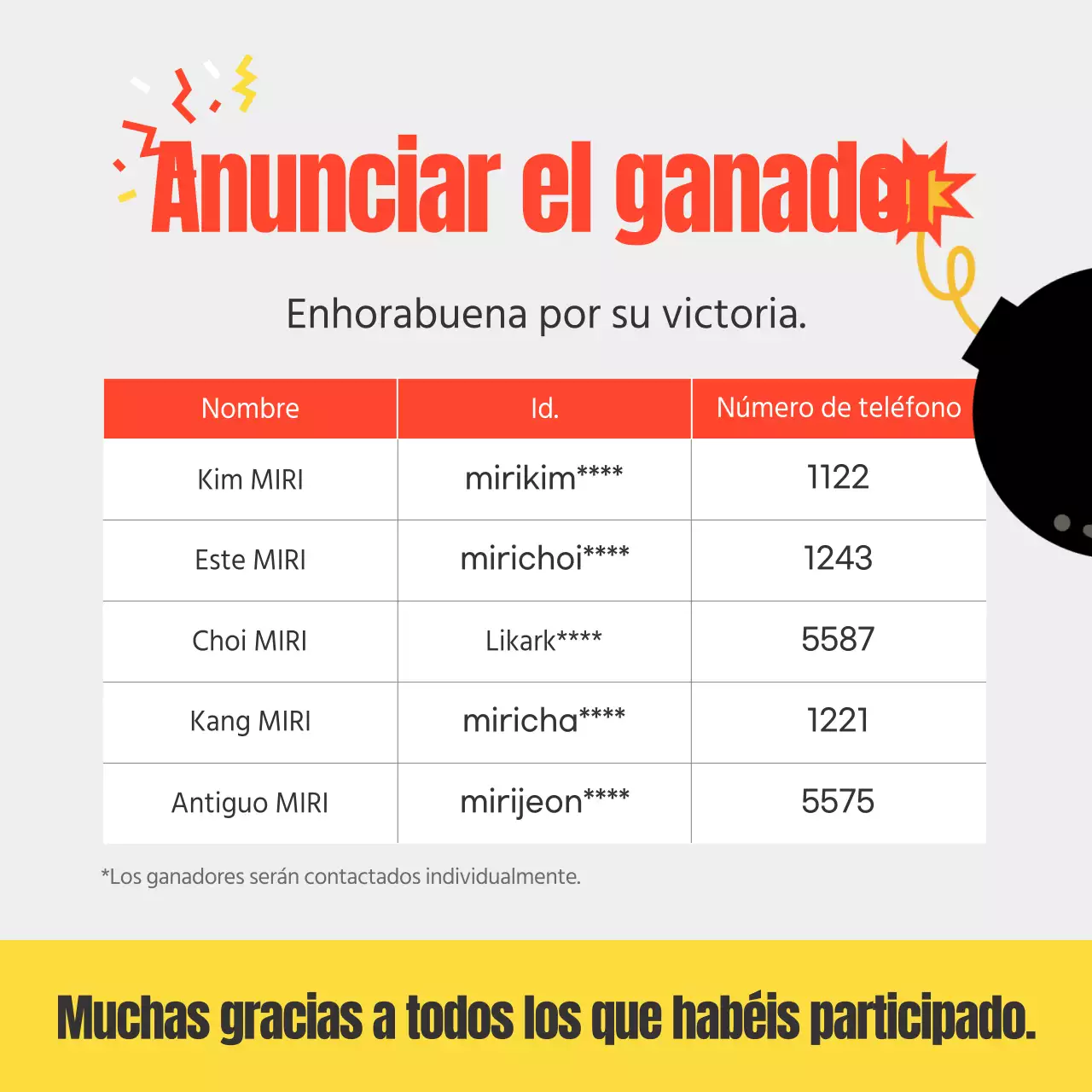 Anunciamos un bonito evento de fondo amarillo para darlo a conocer