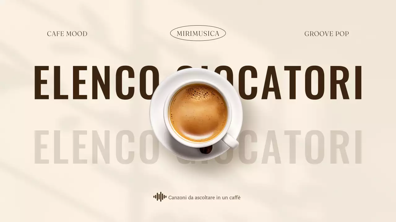 Semplice copertina per playlist ispirata al caffè in beige e marrone