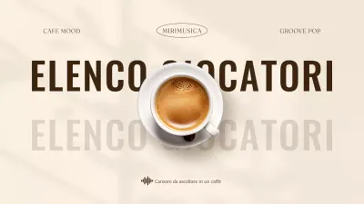Semplice copertina per playlist ispirata al caffè in beige e marrone