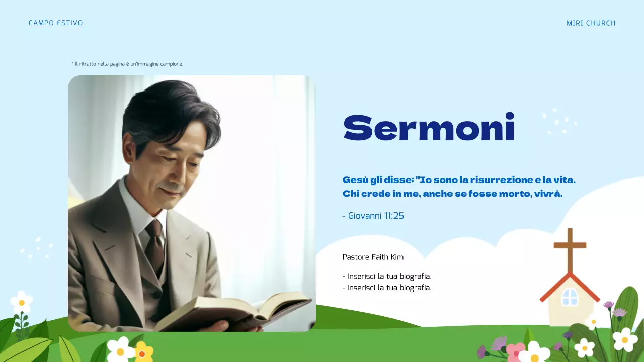 Risorse per la scuola biblica estiva in azzurro e verde