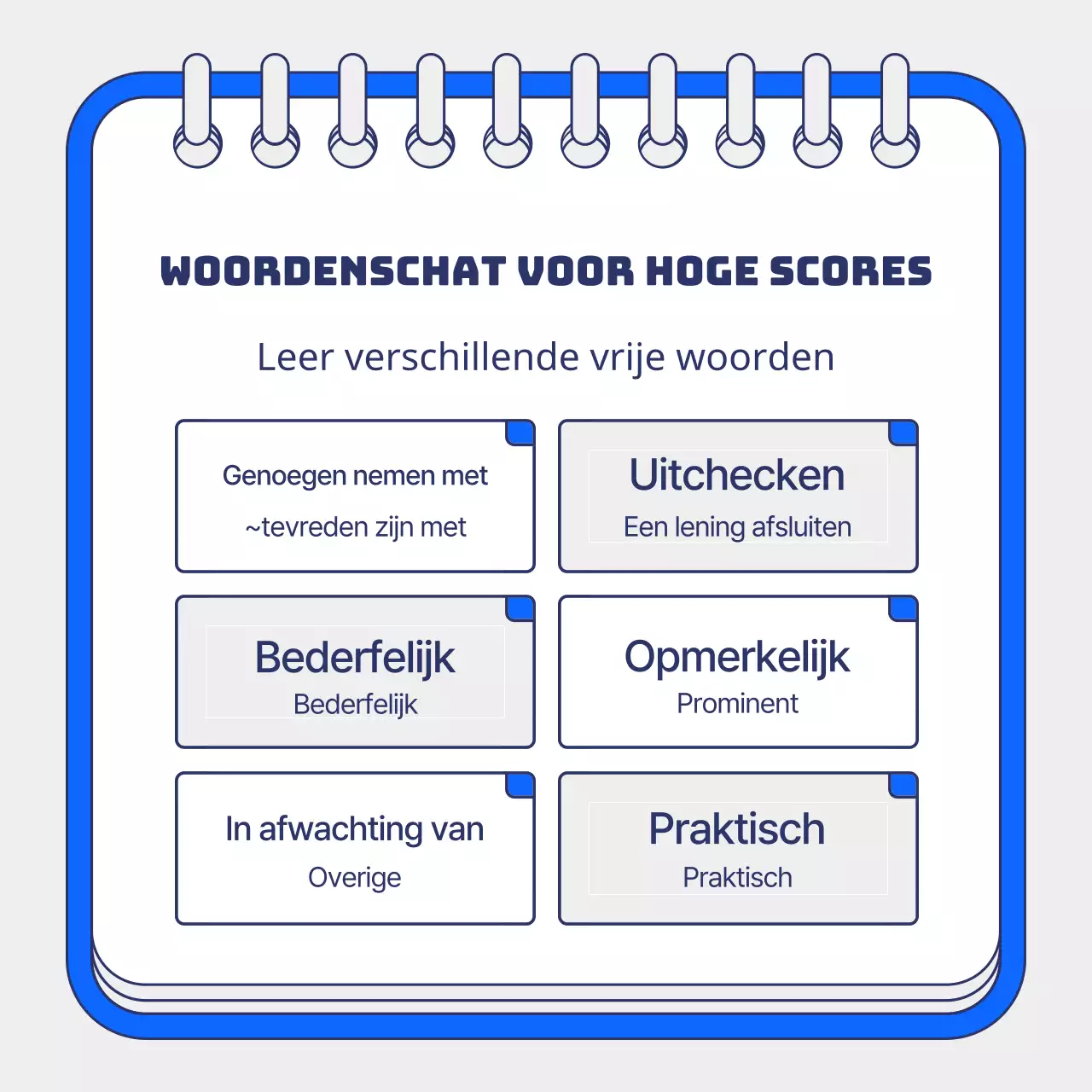TOEIC-zomercolleges promoten met een blauwe achtergrond