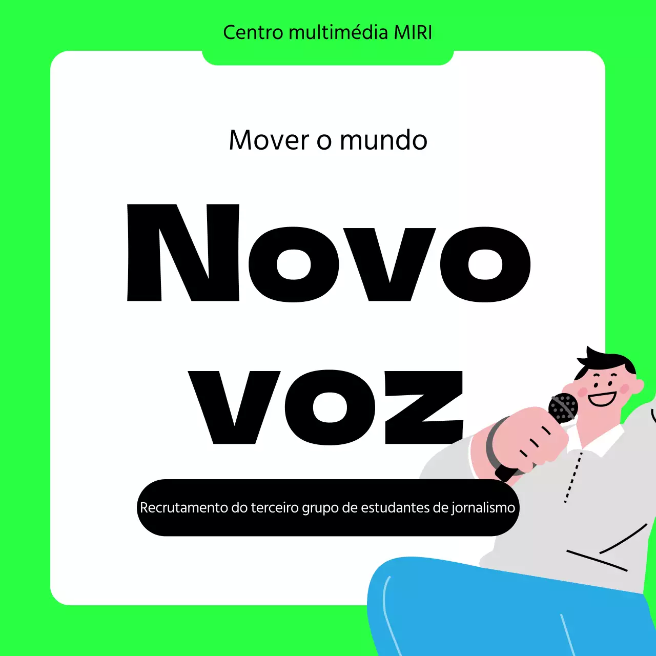 Um simples apelo aos jornalistas universitários de verde-limão e preto