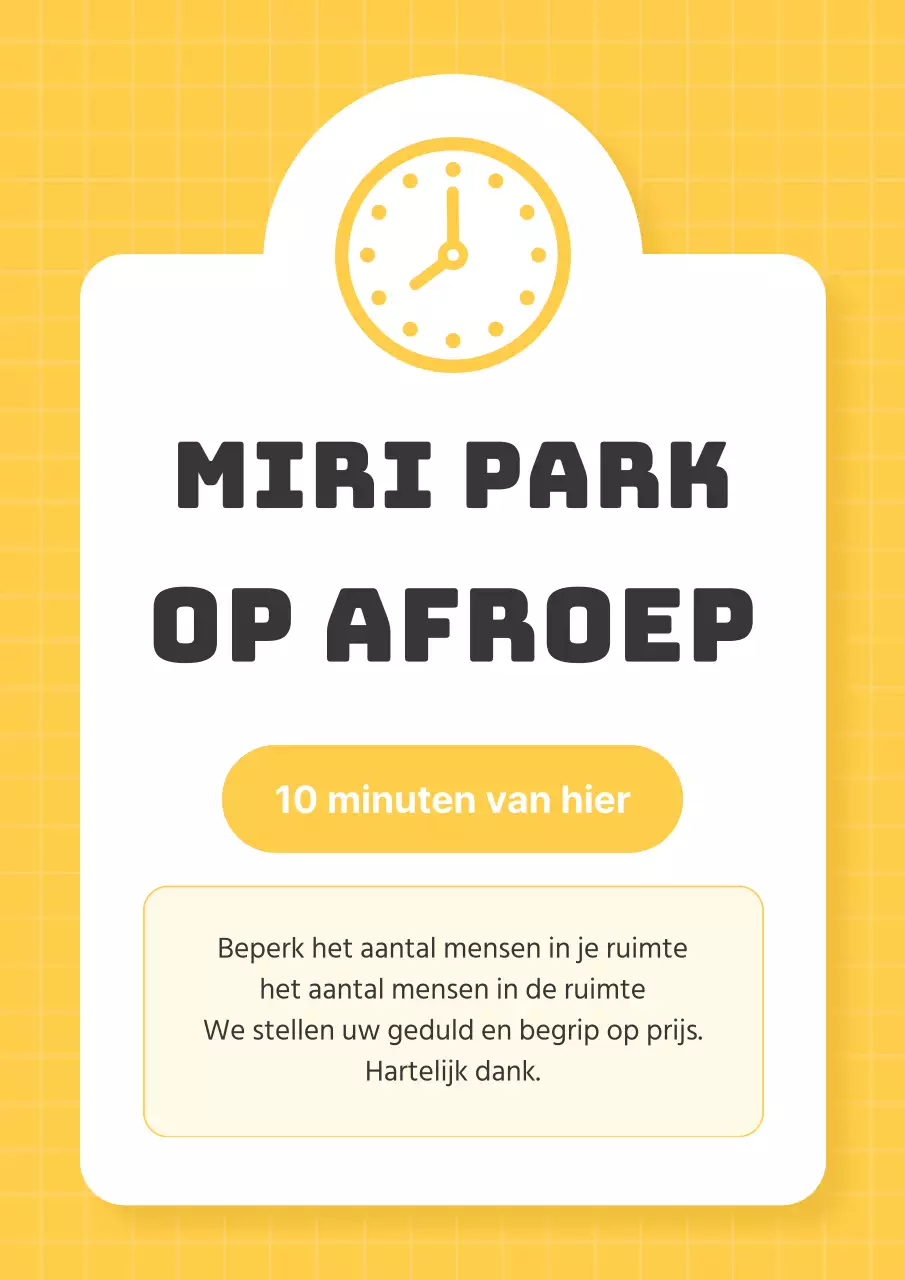 Eenvoudige gele en witte wachtberichten