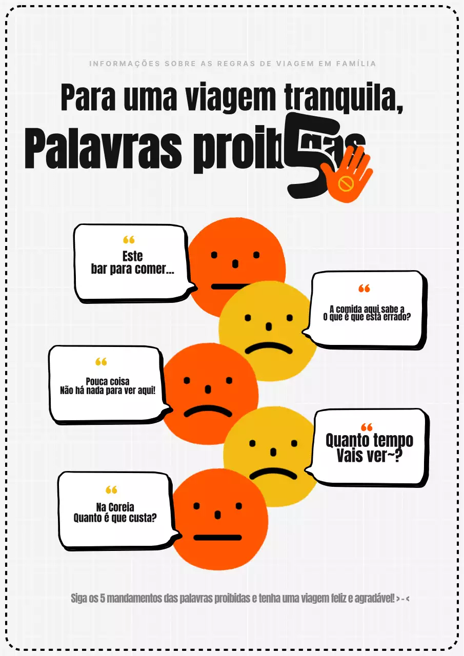 A família laranja e amarela viaja em campanha de palavras proibidas