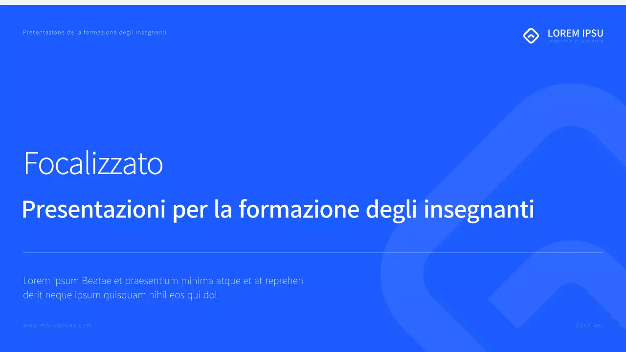 Materiale semplice per la formazione degli insegnanti in blu e nero