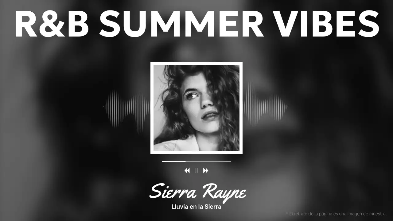 Promover una lista de reproducción de música moderna en blanco y negro