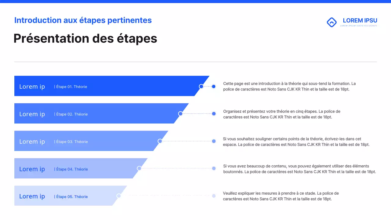 Matériel de formation simple pour les enseignants, en bleu et en noir