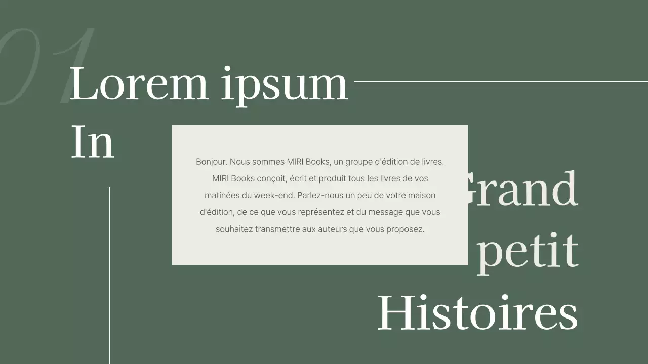 Une proposition de livre élégante en kaki