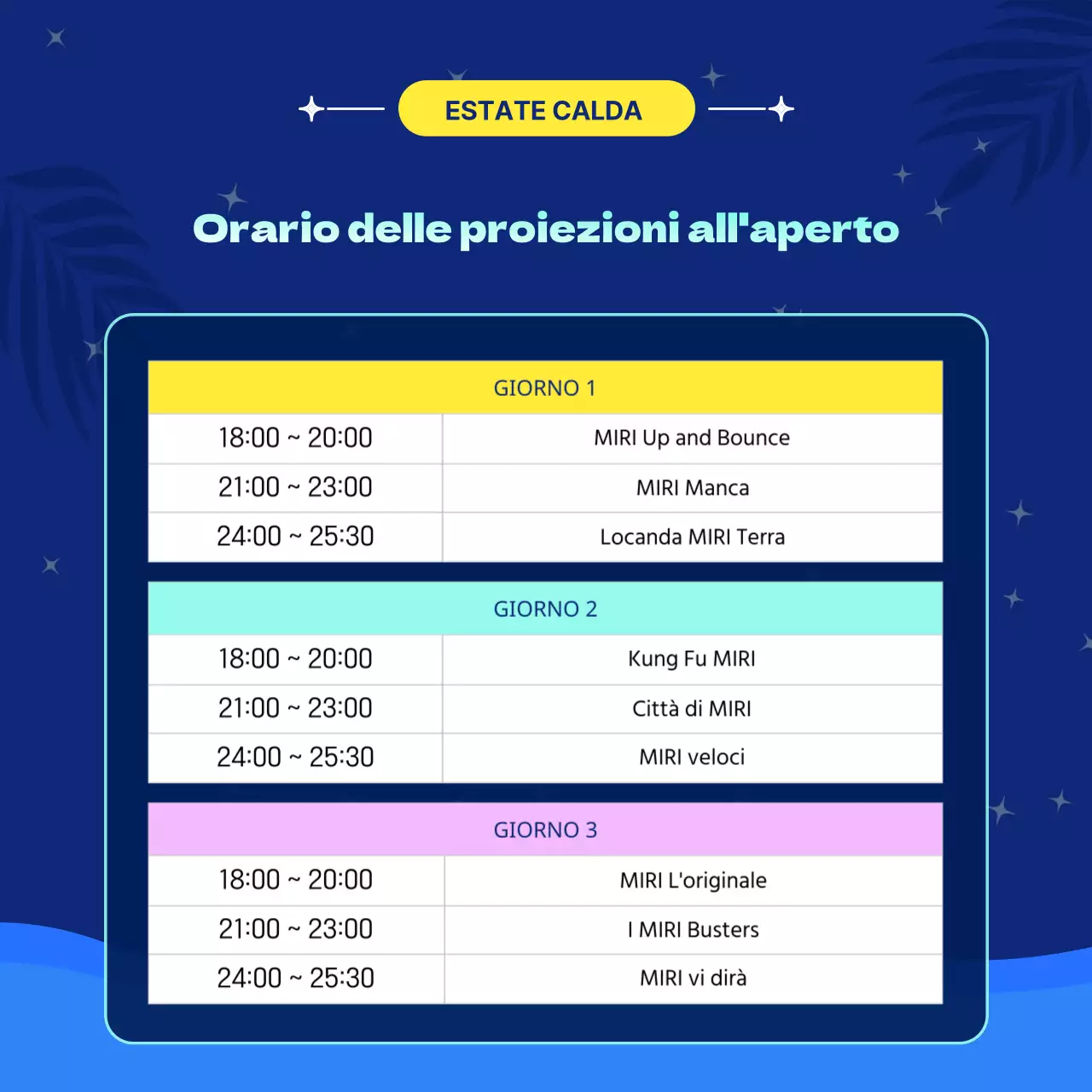 Promuovete le festività natalizie con i toni del giallo e del blu.