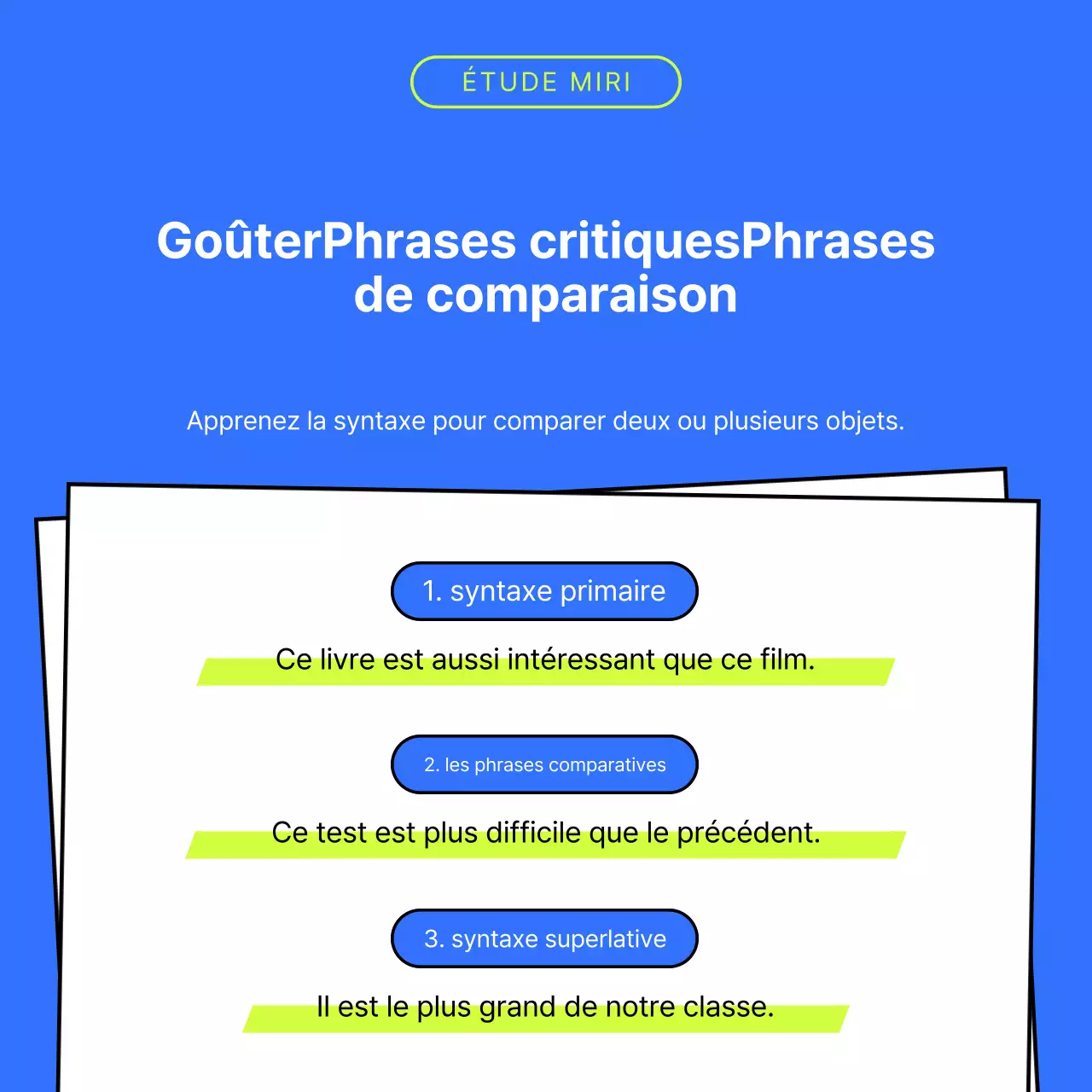 Un simple prospectus d'école en vert citron et bleu