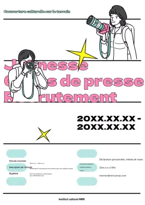 Les journalistes des médias, étudiants en rose et blanc, sont recherchés.