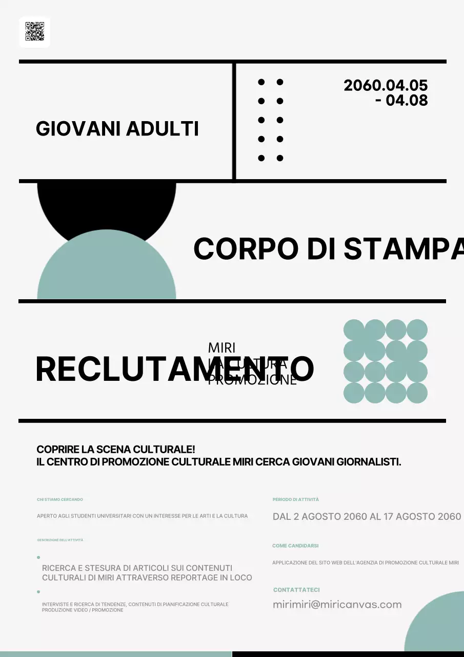 Menta e avorio minimalista per il reclutamento degli studenti universitari