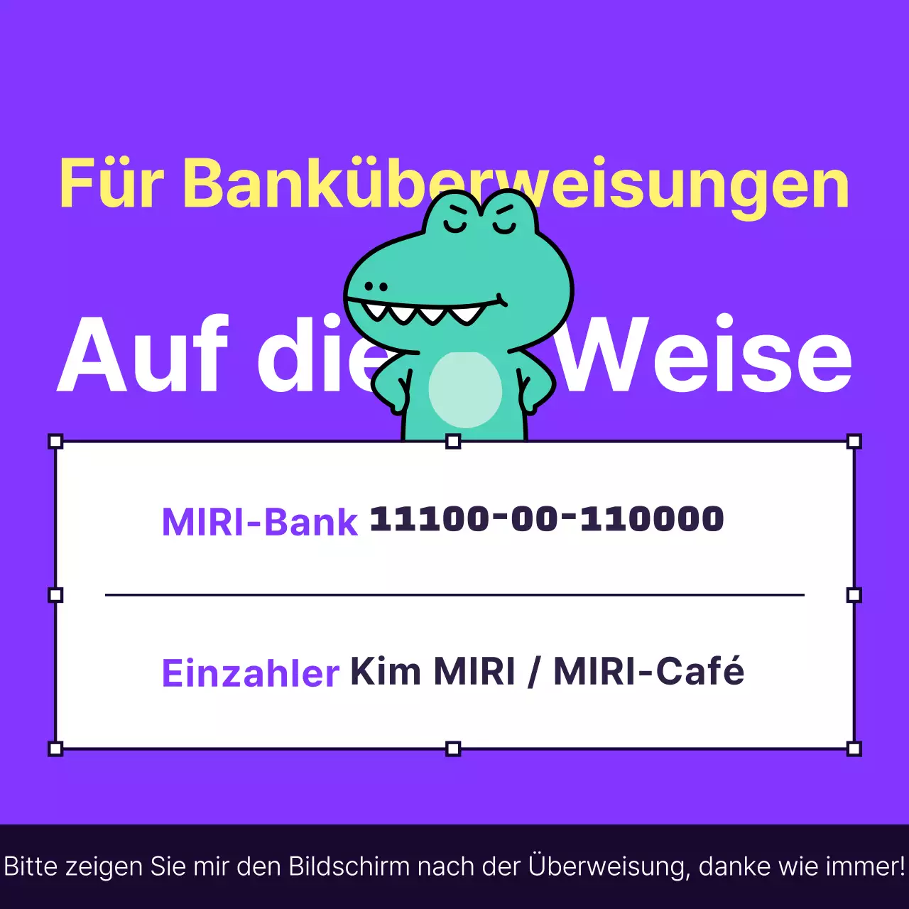 Ein kitschiger gelb-weißer Leitfaden für den Geldversand per Direkteinzahlung