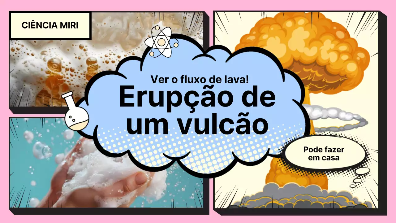 Faça bolhas vulcânicas em casa com gotas de azul e rosa Experiência científica explicada