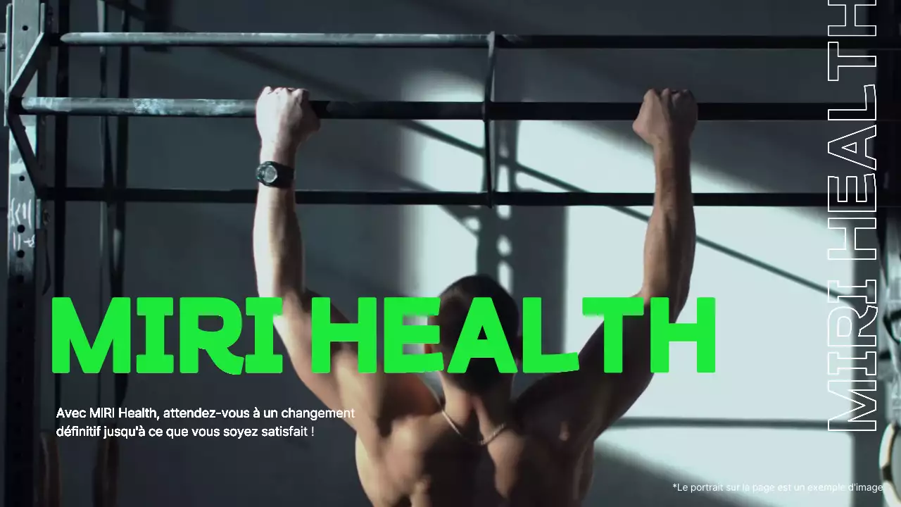 Faites la promotion de votre salle de sport avec des accents noirs et verts.