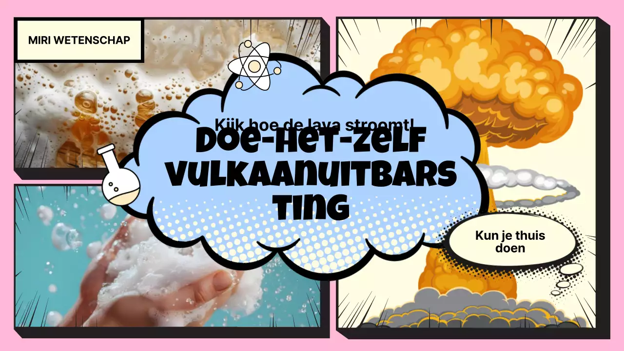 Maak thuis vulkanische bellen met blauwe en roze knallen Wetenschapsexperiment uitgelegd