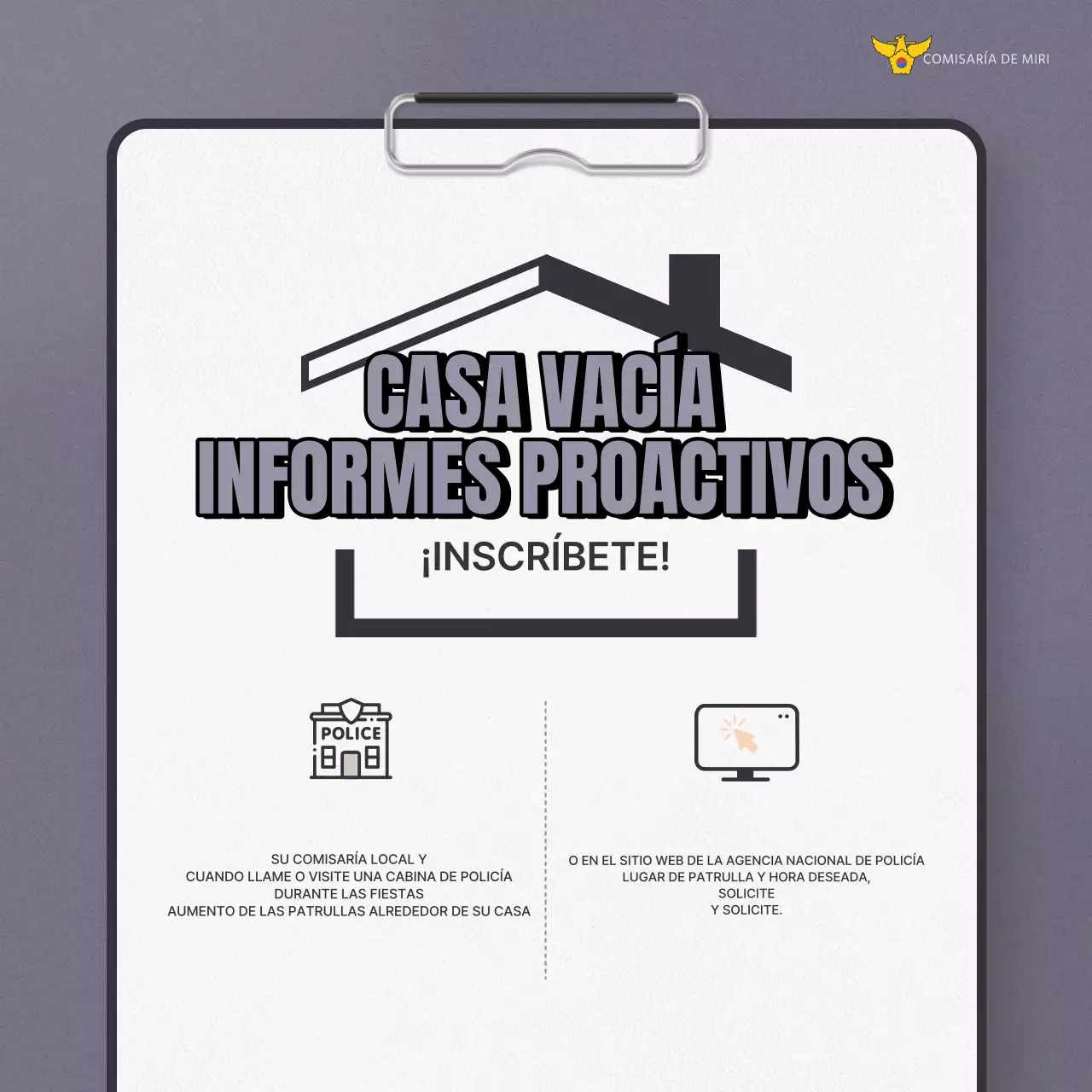 Una moderna campaña de seguridad antirrobo para las vacaciones en beige y gris