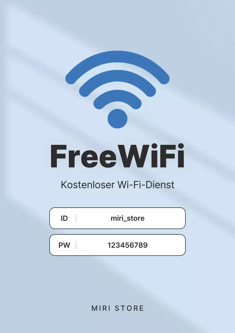 Einfacher blauer und hellblauer Wifi-Verbindungshinweis