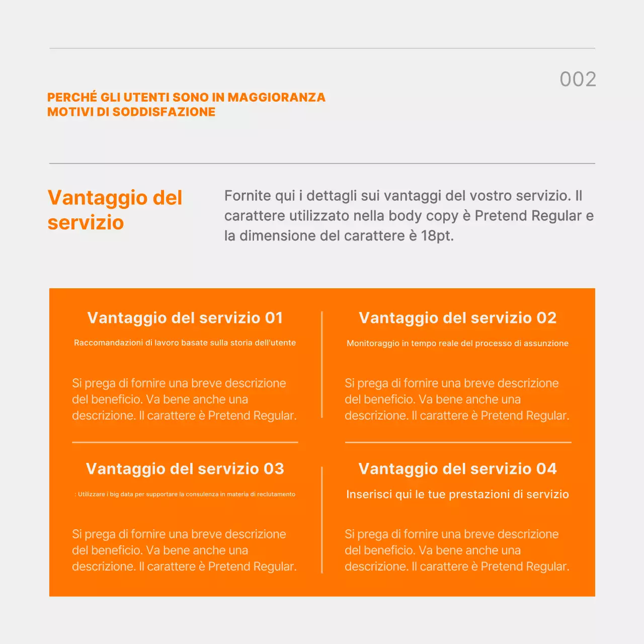 Promuovete una piattaforma di matching nero e arancione alla moda