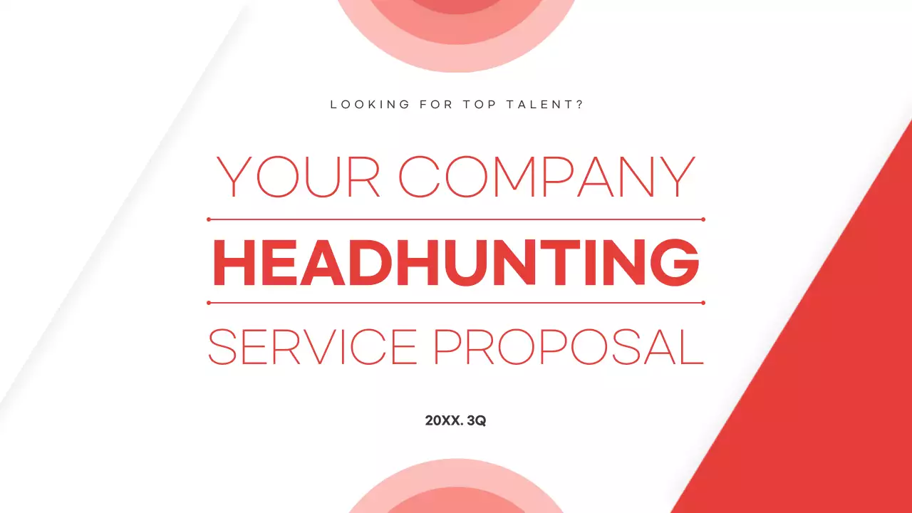 Red Clean Headhunting Proposal Presentation