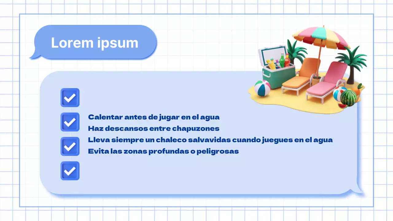 Recursos didácticos para las vacaciones de verano en azul y azul claro