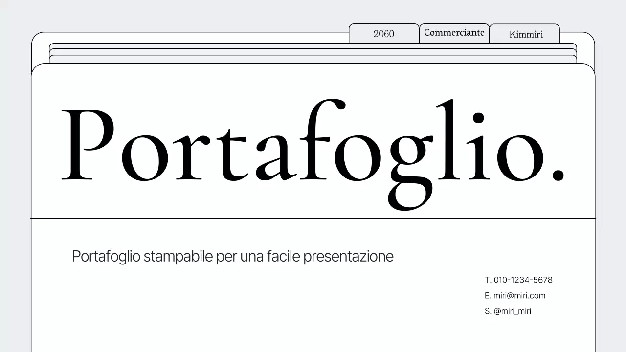 Cartella semplice con cornice in bianco