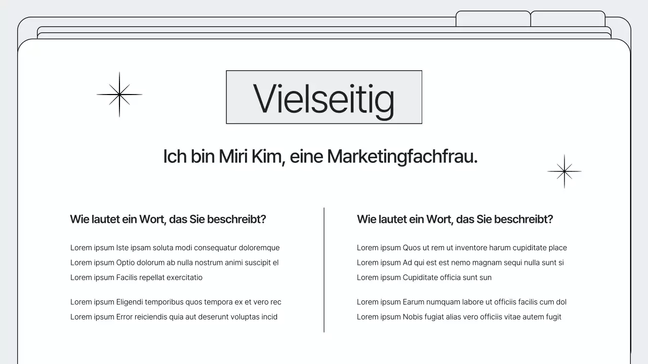 Schlichte Ordner-Rahmen-Mappe in Weiß